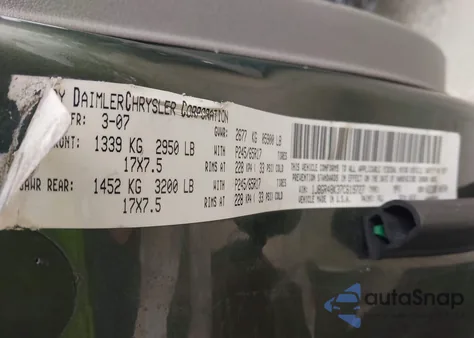 2007 Jeep Grand Cherokee Laredo z USA, uszkodzony, nr VIN 1J8GR48K37C619727